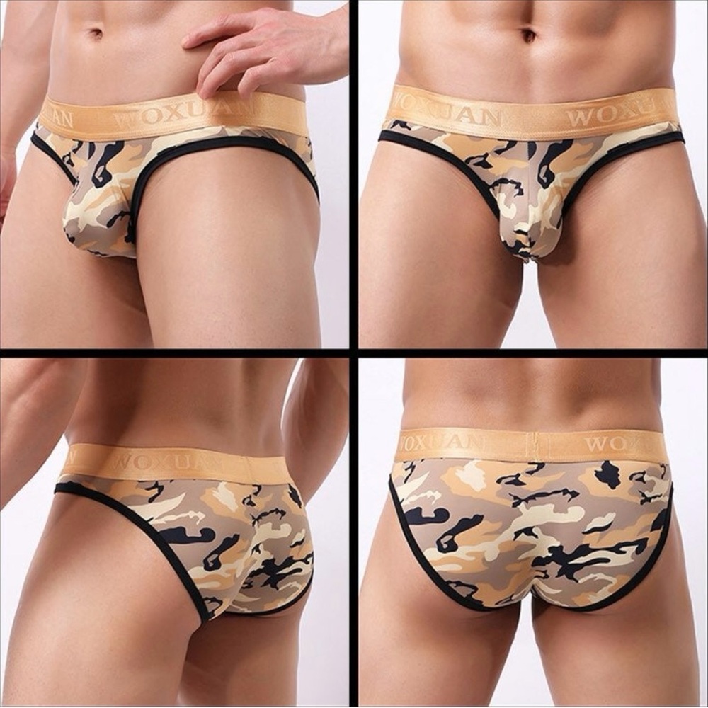 Men's Camouflage Pouch Bikini Underwear, Size: S/M